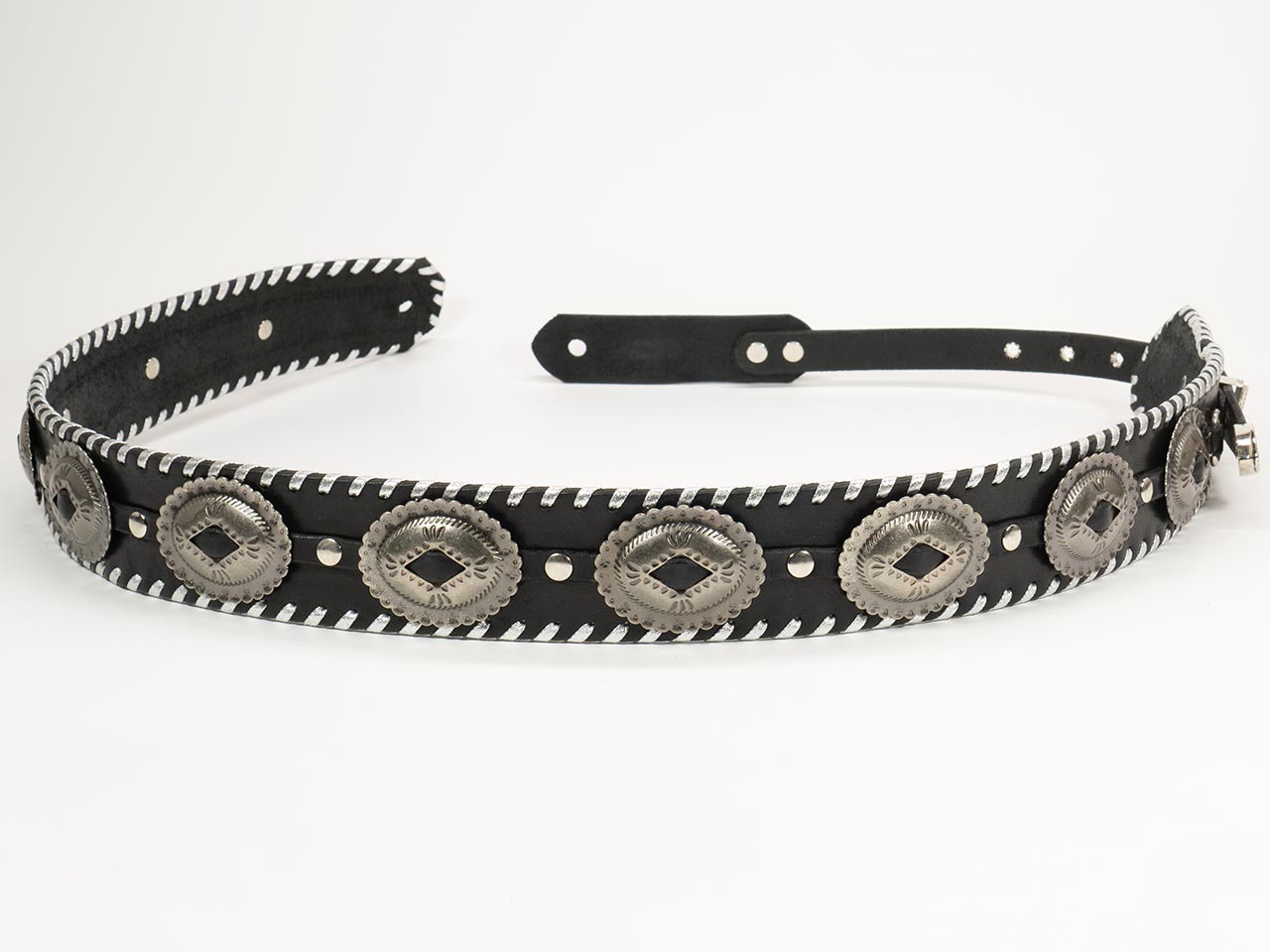 dru whitefeather dd silver lace edge small buckle