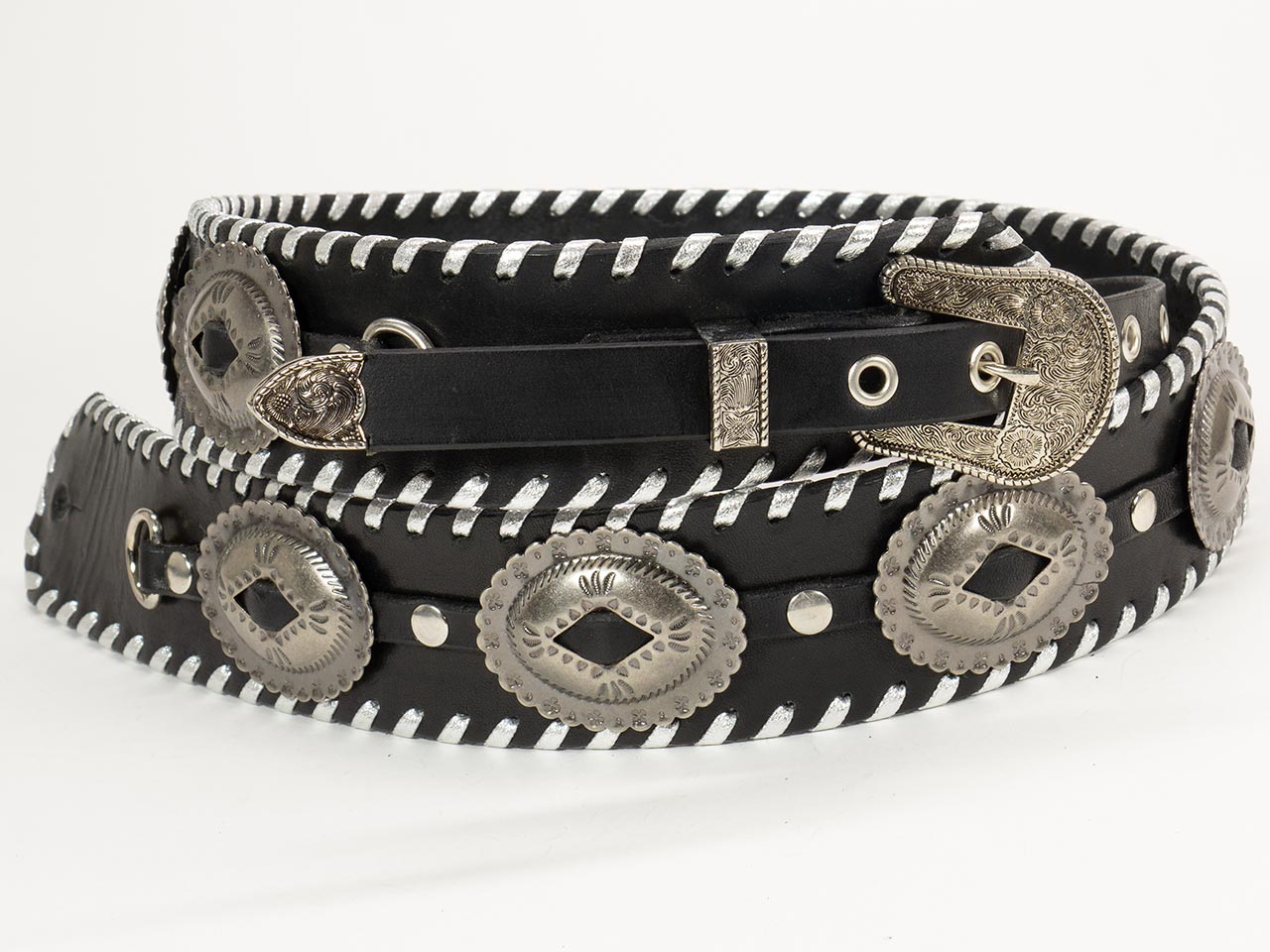 dru whitefeather dd silver lace edge small buckle