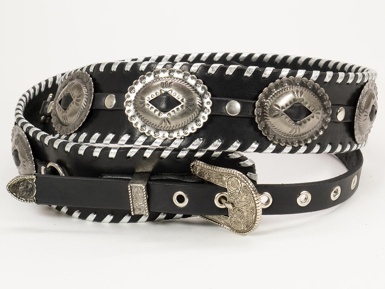 dru whitefeather dd silver lace edge small buckle