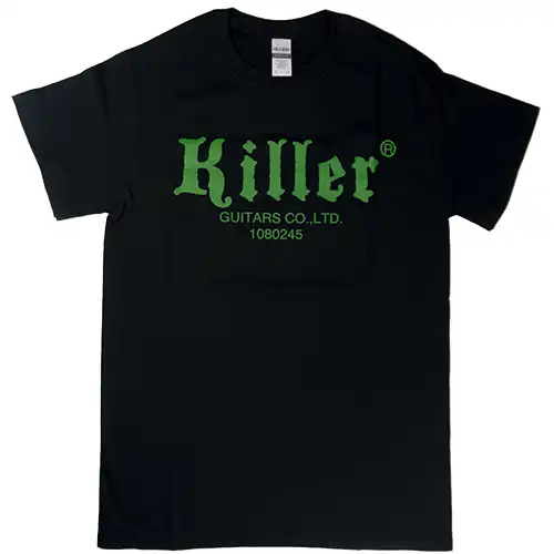 killer guitars t-shirt black green logo