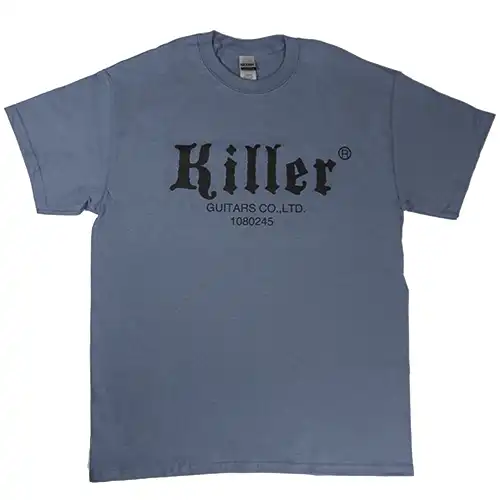 killer guitars t-shirt indigo blue