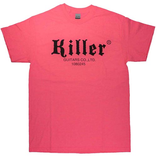 killer guitars t-shirt safety pink