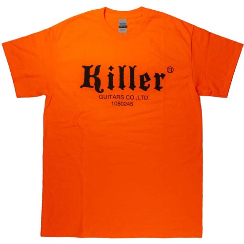 killer guitars t-shirt safety orange