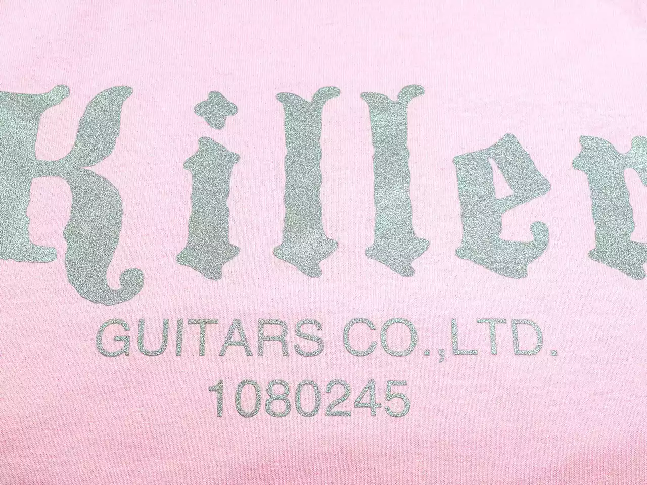 Killer Guitars long sleeve T-shirt light pink silver logo Killer Guitars long sleeve T-shirt light pink silver logo