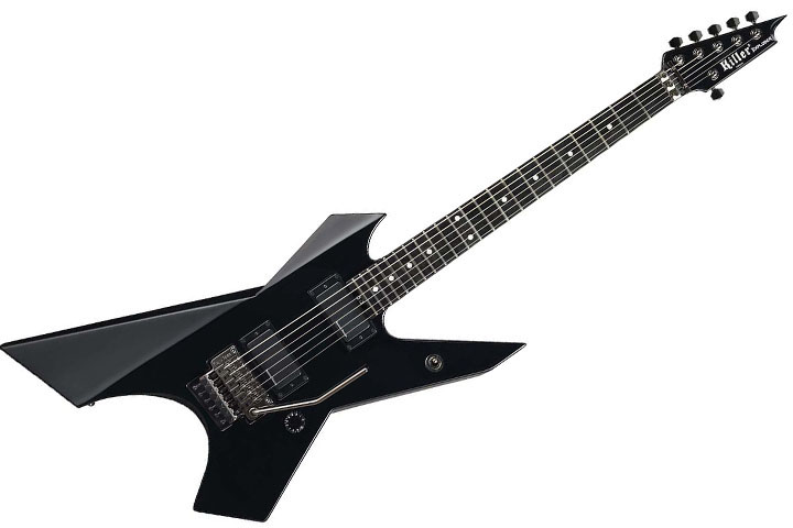 killer guitars kb-dubious black mirror pickguard